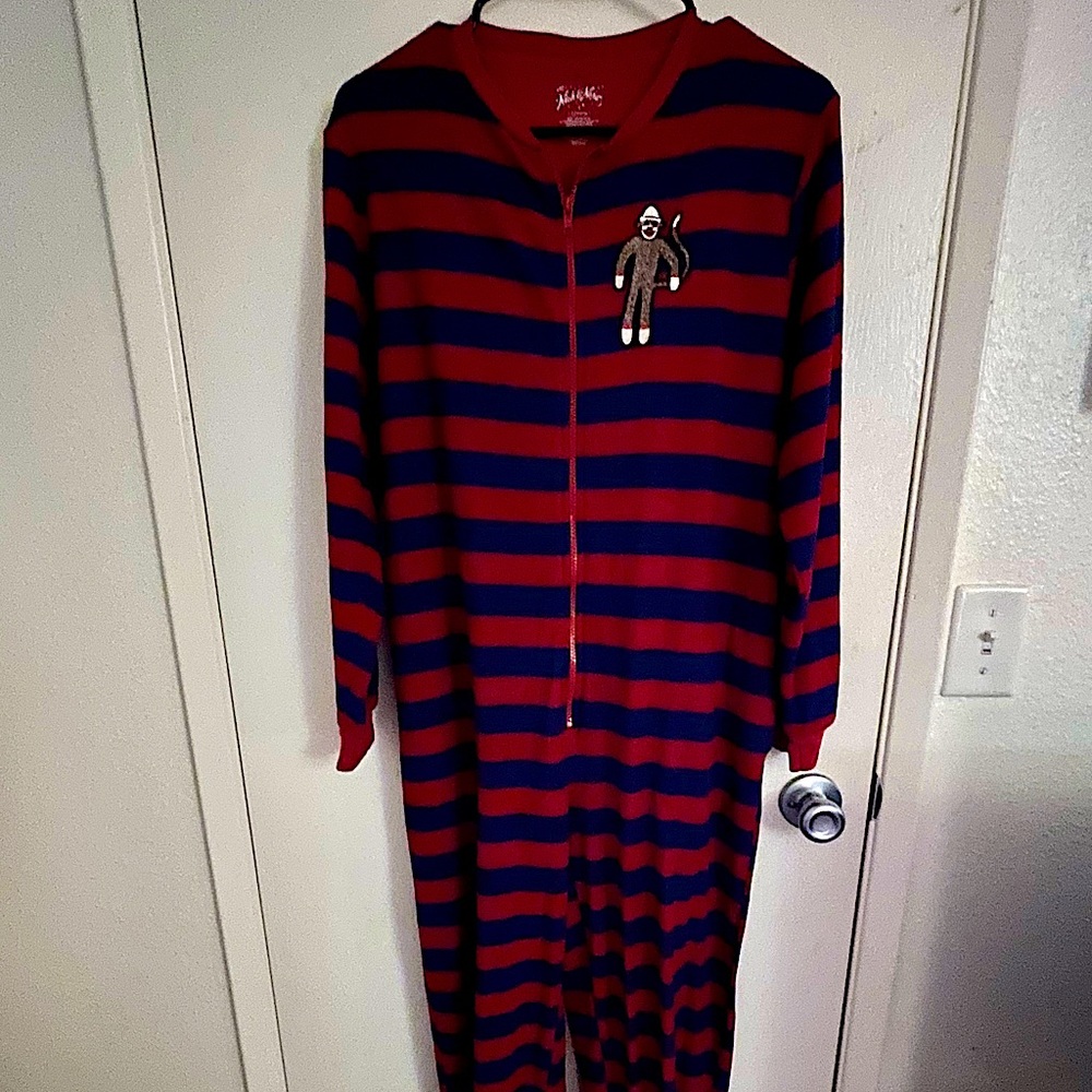 Pajama Monkey Striped Onesie